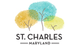 Original St. Charles logo that is three trees with different colored circles for leaves StChas_2