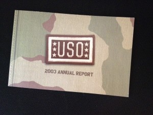 2003 USO Annual Report Cover