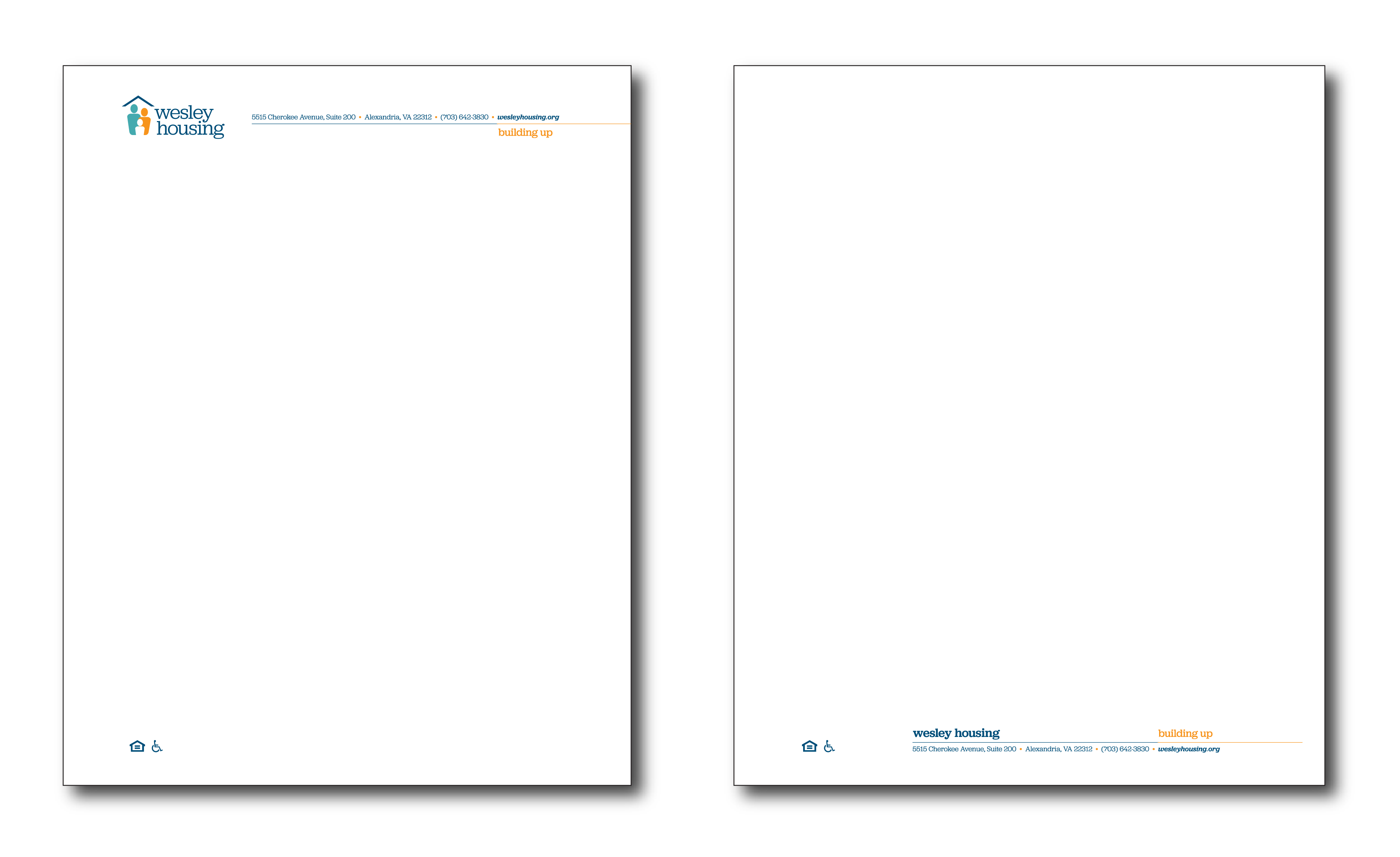 letterhead template for Wesley client