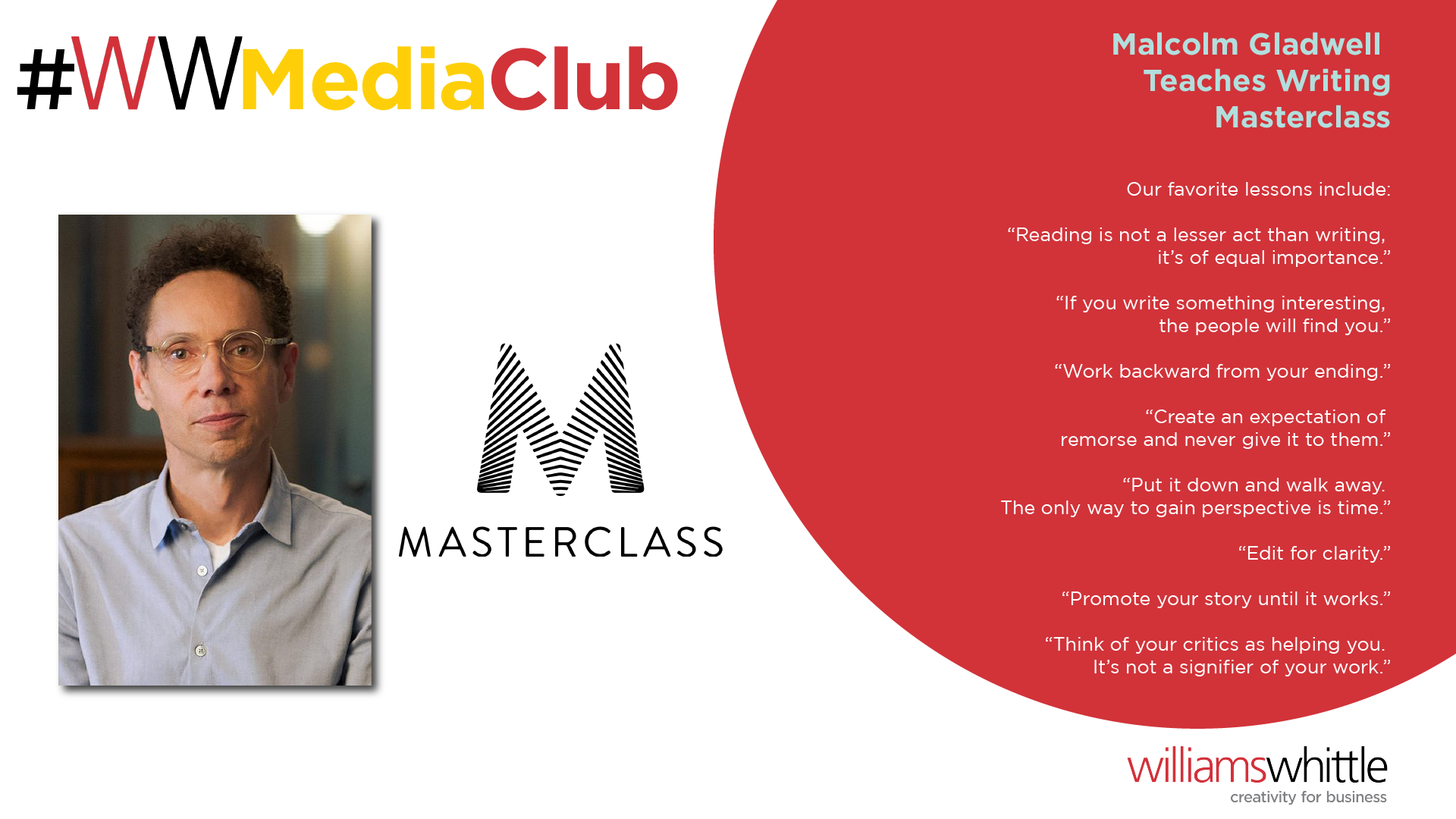 MasterClass: Malcolm Gladwell Teaches Writing