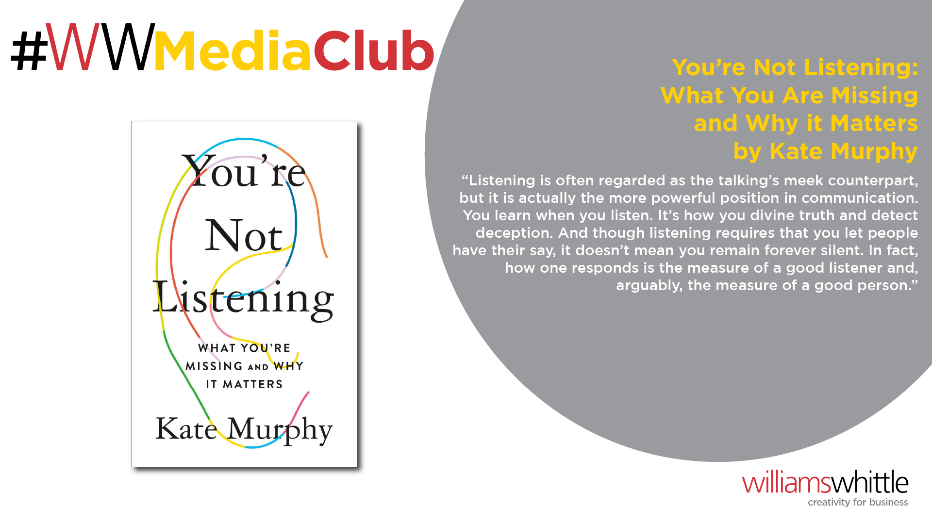 You’re Not Listening: What You’re Missing and Why it Matters